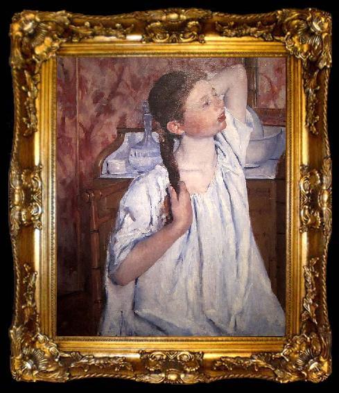 framed  Mary Cassatt Girl Arranging Her Hair, ta009-2